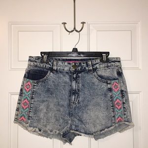  Aztec jean shorts